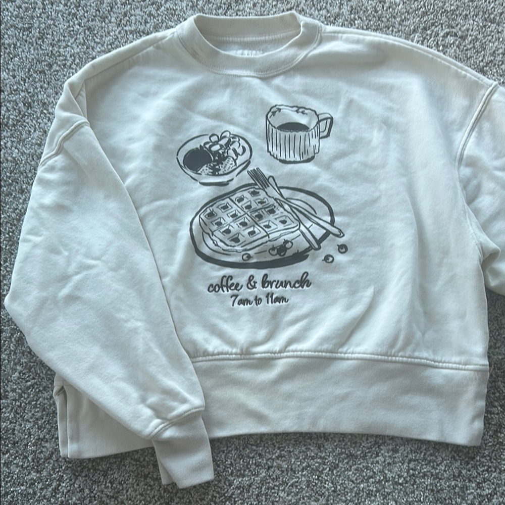 Abercrombie & Fitch Cream Crew Neck Sweater